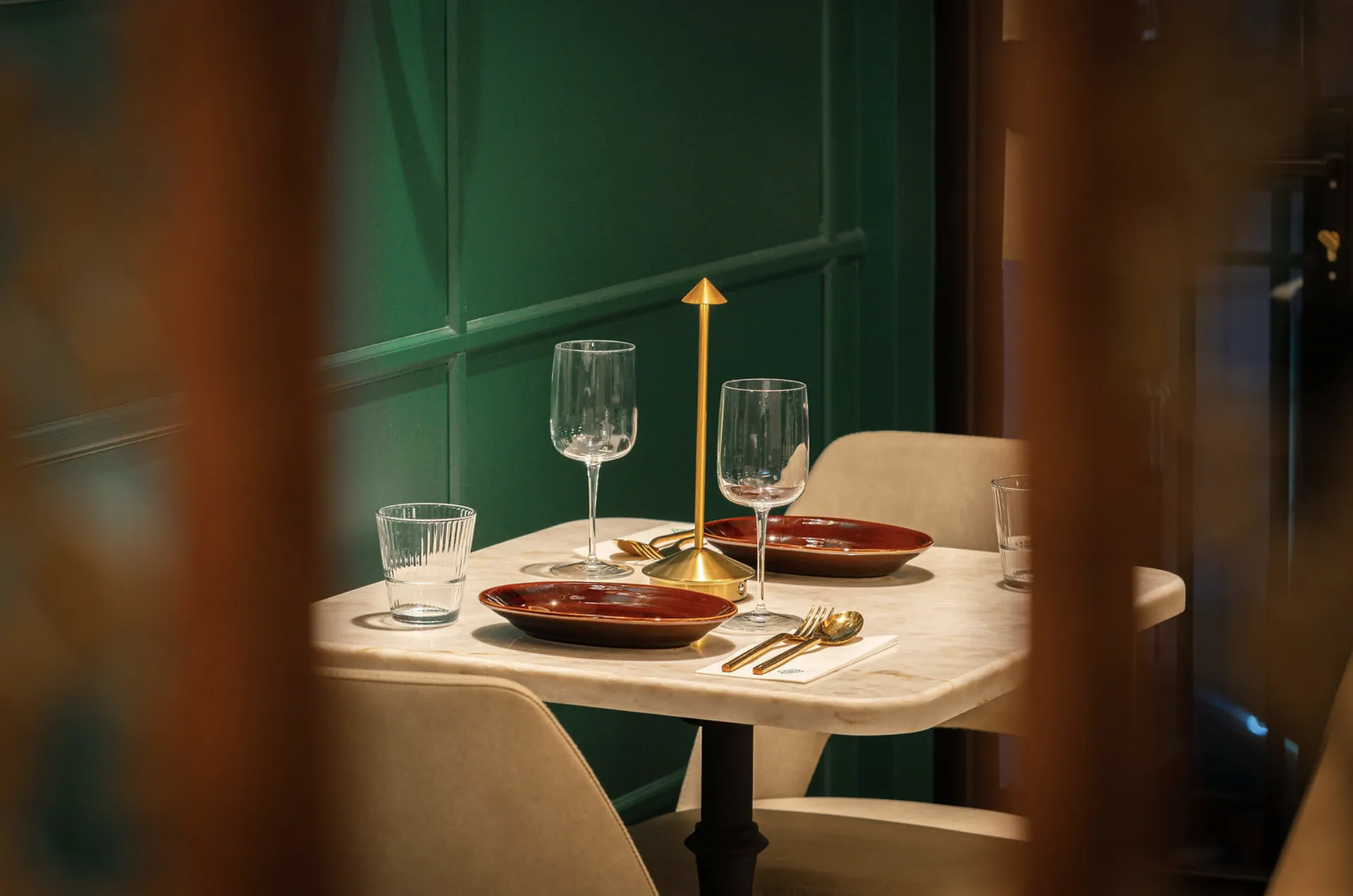 Thai Pavilion dining room with elegant table settings and warm lighting