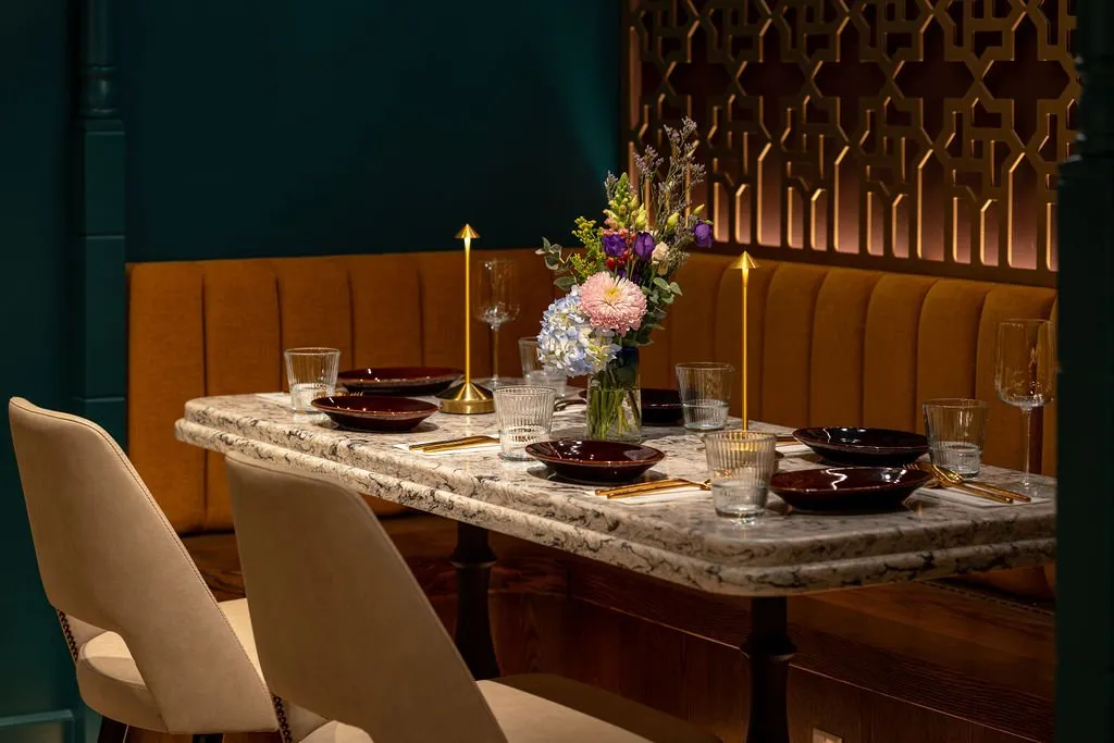 Thai Pavilion dining atmosphere, moody and inviting